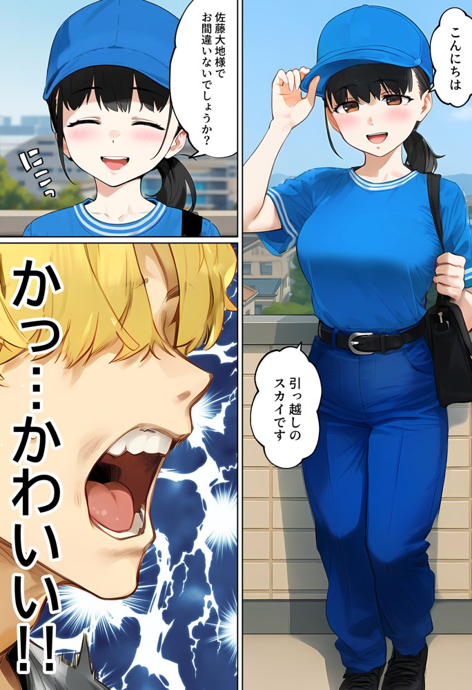 【実話】引っ越し見積もり中、新人ちゃん(22)のバキバキスマホにマチアプ通知!ヤリモク男子から「俺が」守らなきゃwww 無料エロ漫画 raw