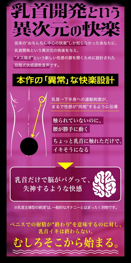 メス喘ぎが止まらない！『寸止め』乳首開発──気持ちよすぎて、‘男’が壊れる── 無料エロ漫画 raw