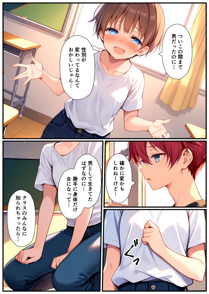 子宮誕生〜女の子になった体でセックスに溺れる学校生活〜 無料エロ漫画 raw