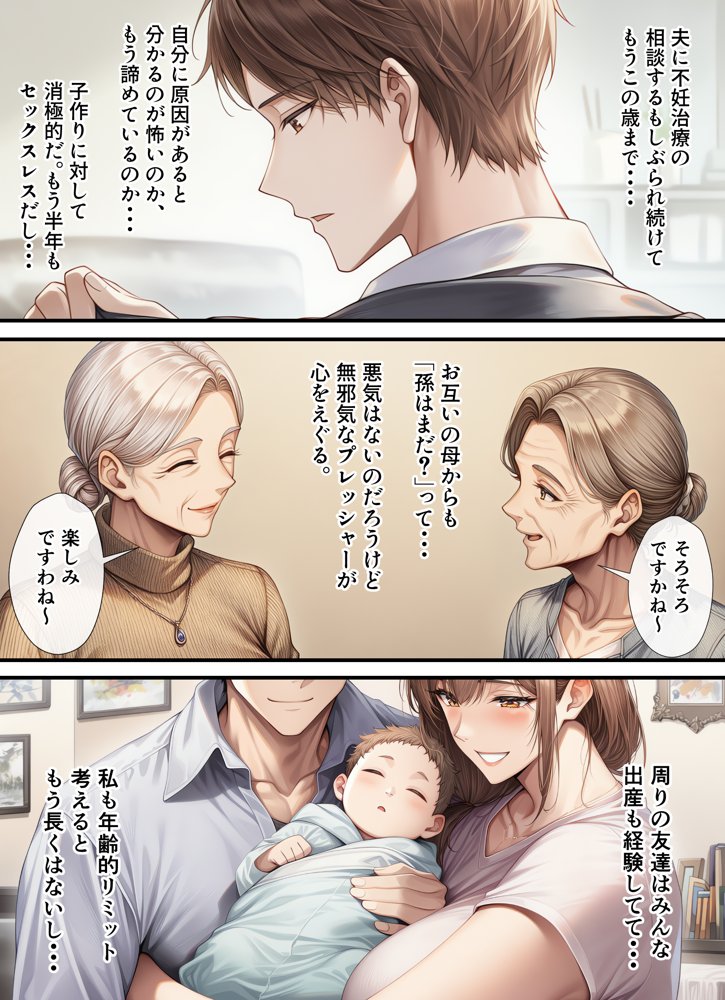 妊活中(セックスレス)の巨乳人妻が絶頂リフレで性感開花して夫とあまあま子作りセックスするまで 無料エロ漫画 raw