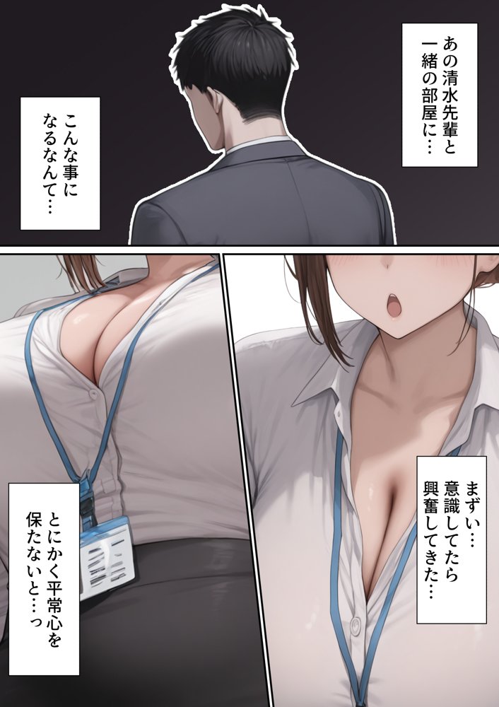会社の先輩と秘密の関係になる話 無料エロ漫画 raw